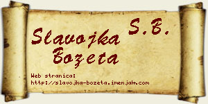 Slavojka Bozeta vizit kartica